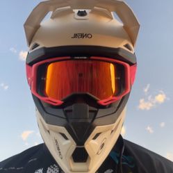 Motocross Helmet And Goggles 