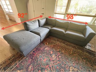 Gray L-Shaped Sectional Sofa with Chaise