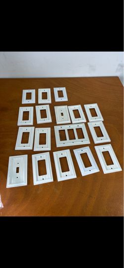 White Wall Plate Switch Cover Lot of 18