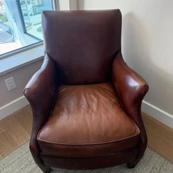 Brown Antique Leather Chair 