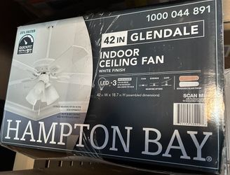 Hampton Bay Glendale 42 in. LED Indoor White Ceiling Fan with Light Kit