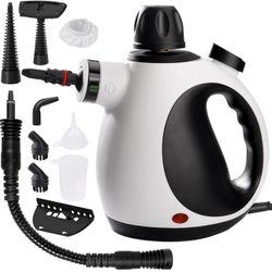 Handheld Steam Cleaner, Steam Cleaner for Home with 10 Accessory Kit, Multipurpose Portable Upholstery Steamer Cleaning with Safety Lock to Remove Gri