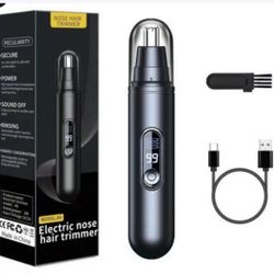 USB Rechargeable Electric Nose and Ear Hair Trimmer for Men and Women