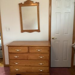 Antique Dresser And Mirror 
