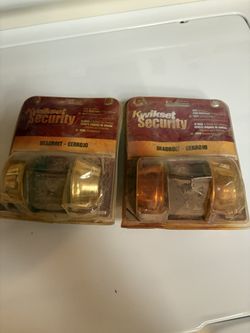 2/Kwickset Deadbolts Brass