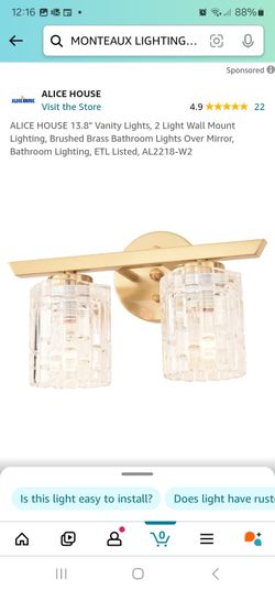 ALICE HOUSE 13.8" Vanity Lights, 2 Light Wall Mount Lighting