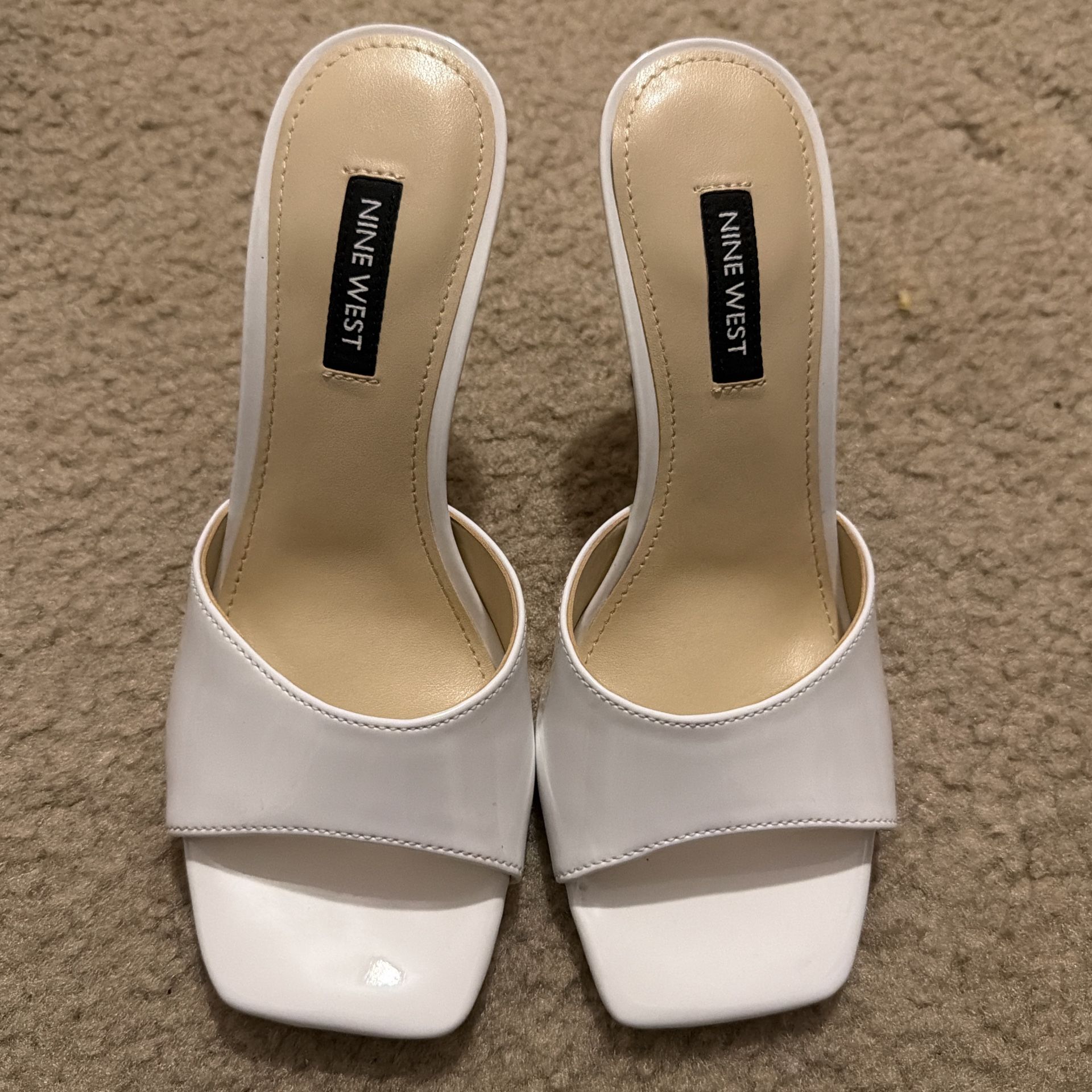 Nine West White Heels Size 5.5