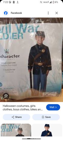 Boys Civil War Union Soldier Halloween Reenactment Costume