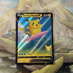 Pokemon Surfing Pikachu V Celebrations 