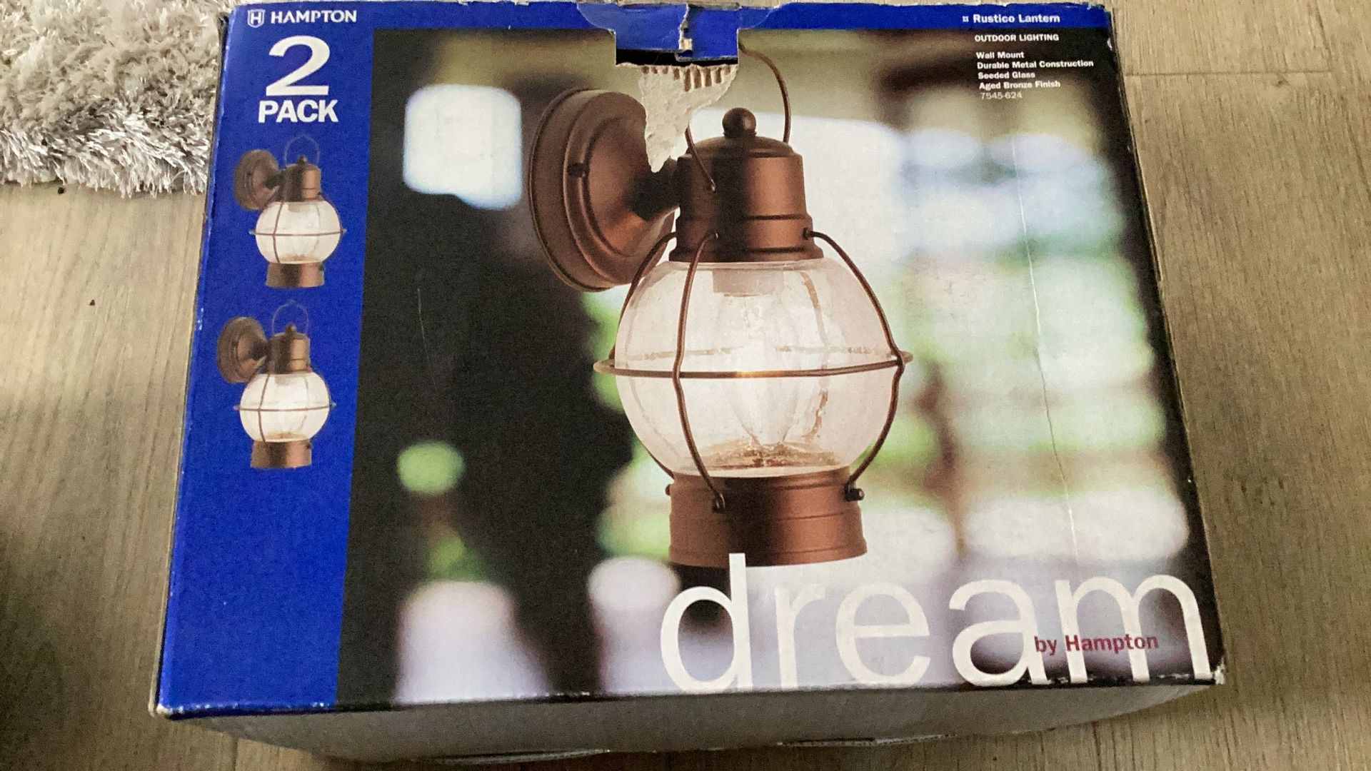 Hampton 2 Pack, Rústico Lantern