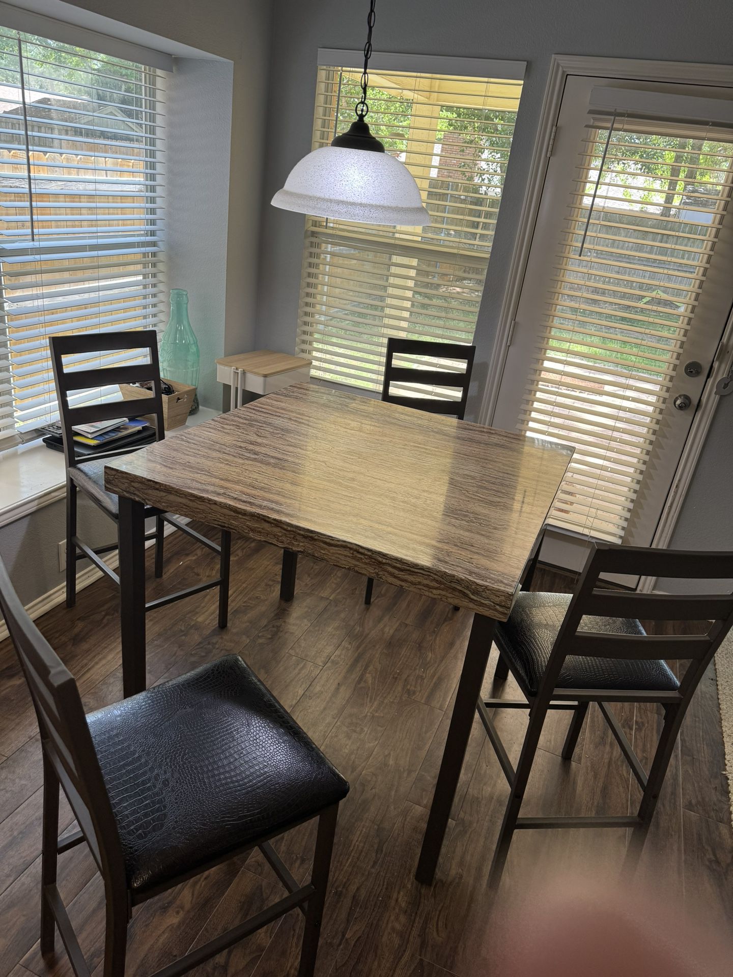 Brown Dining Table W/ Chairs