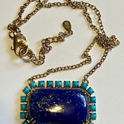 RARITIES LAPIS TURQUOISE STERLING SILVER NECKLACE 16" With 2" Extender ‼️ SOLD OUT Elsewhere ‼️ Price Is FIRM ‼️ The ONLY 1 ‼️ 