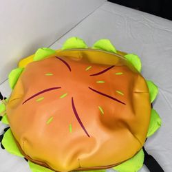 Cheeseburger Bookbag Realistic Fun Play Large Multiple Sections 