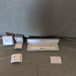 Nikken Faux Pearl Magnetic Necklace and Earrings 