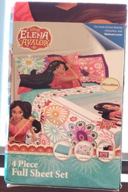 Disney Elena Avalor 4 Piece Full Sheet Set new $25