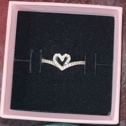 Pandora  Wishbone Heart Ring 