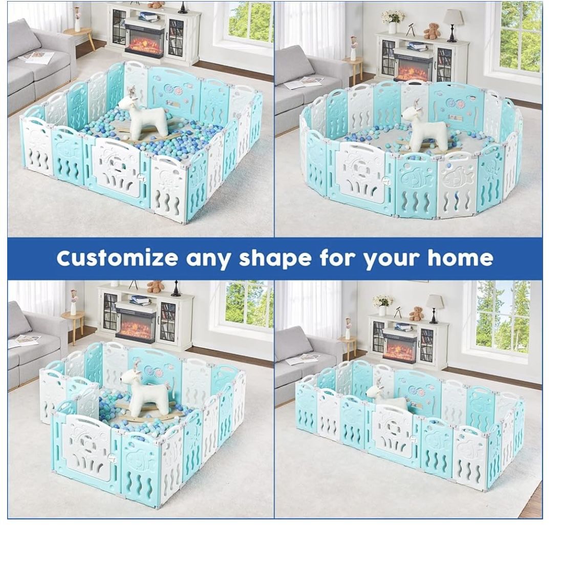 Baby Playpen / Soft Play Fence NEW. 22 Pcs