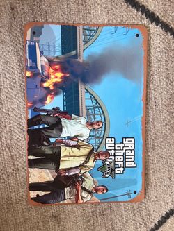 Grand Theft Auto V Metal Tin Sign