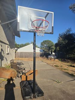 Lifetime Portable Adjustable Basketball Hoop with Clear Backboard & Base