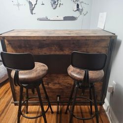 Vintage Bar + Barstools