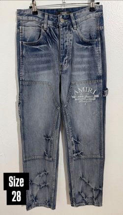 AMIRI EMBROIDERED KNEE PATCH JEANS NEW COLLECTION