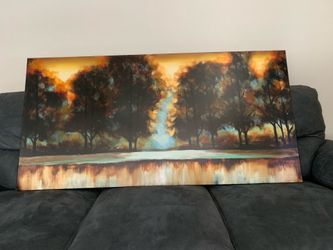 Modern Landscape Wall Art – Large Canvas – Excellent Condition