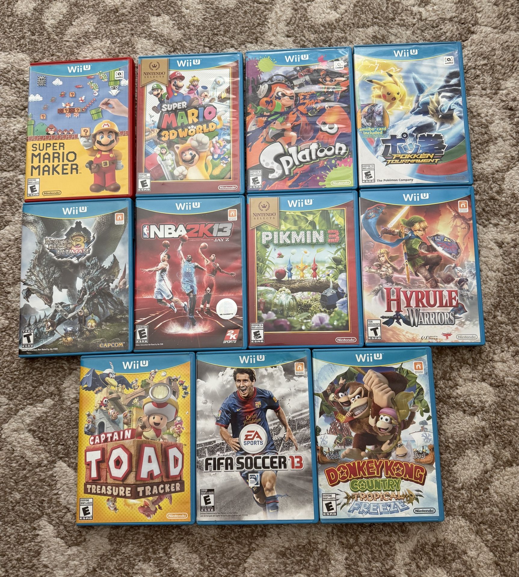 Nintendo Wii U Wiiu Games 15 Each