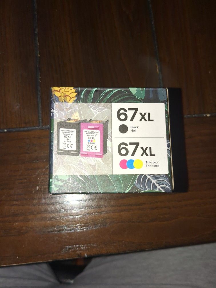67XL Color + Black Printer Ink Cartridges For HP Printer