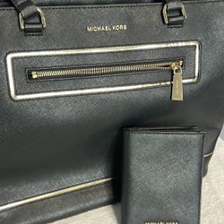 Michael Kors Jet Set Tote And Wallet