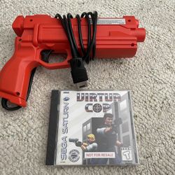 Sega Saturn Virtua Cop 1 And Accessory RARE