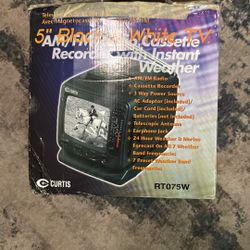 Vintage Portable Black And White Portable Tv 