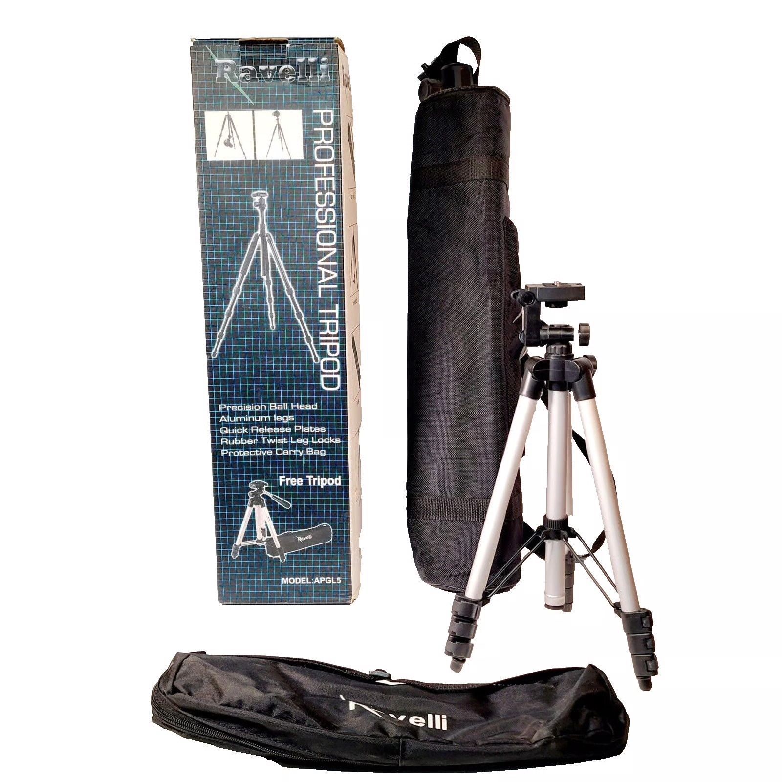 Ravelli APGL5 Professional 65 Ball Head Tripod With Carrying Case