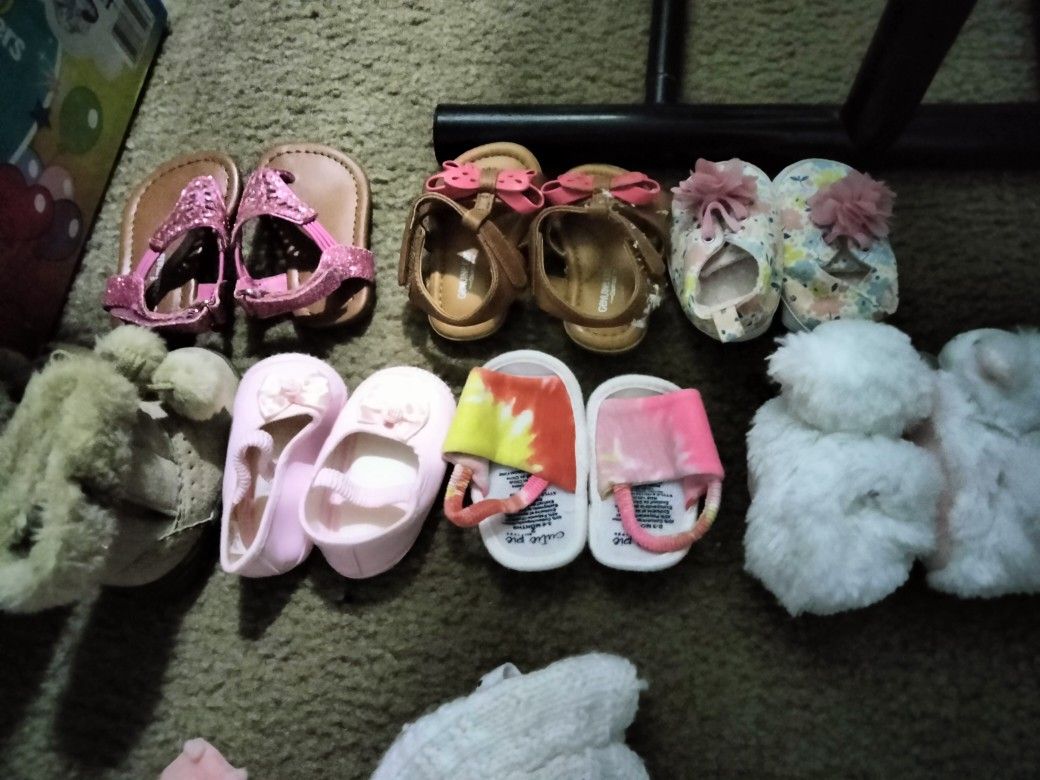 Shoes Lot And Bow And Hat