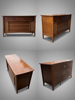 Magnavox Mid-Century Console Bluetooth Stereo Cabinet