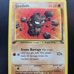 Pokemon Fossil 1st Edition Geodude