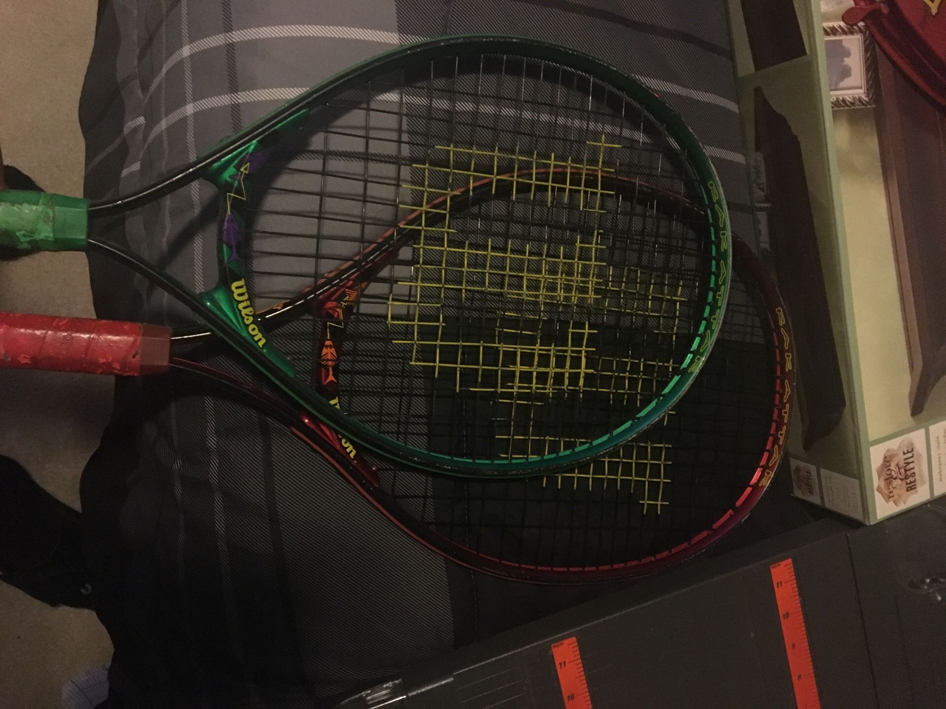 Old tennis rackets