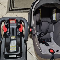 Two used Graco snug ride snug lock car seat