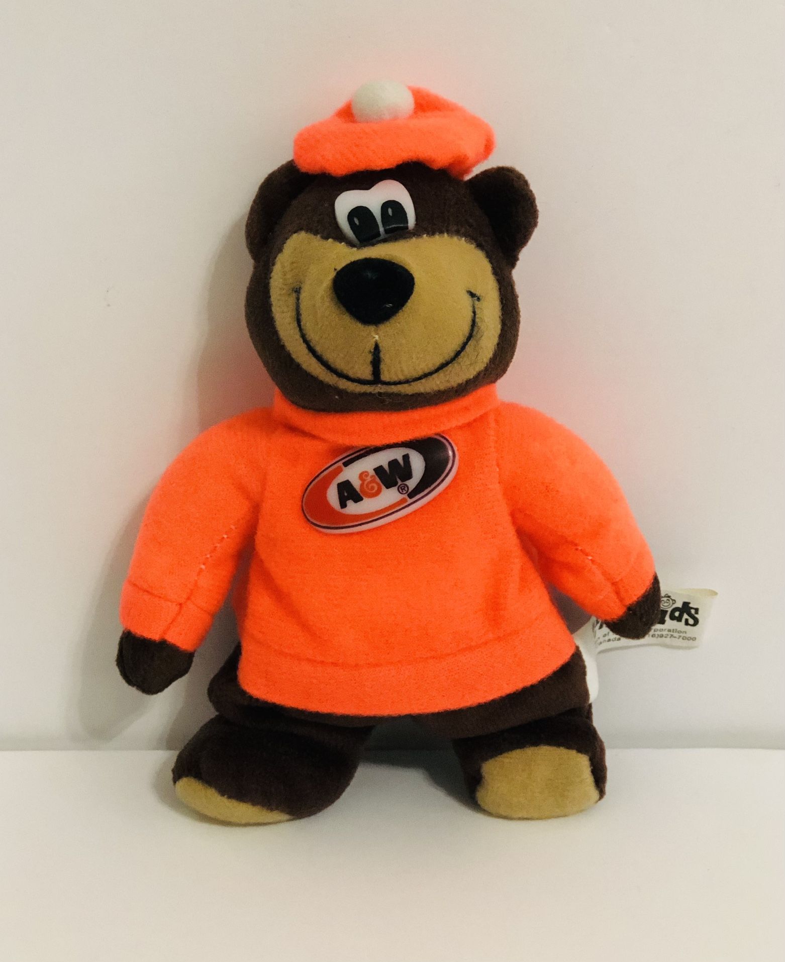 NEW 1997 Promotional Alpha Kids A&W “Rooty Bear” Root Beer Beanie
