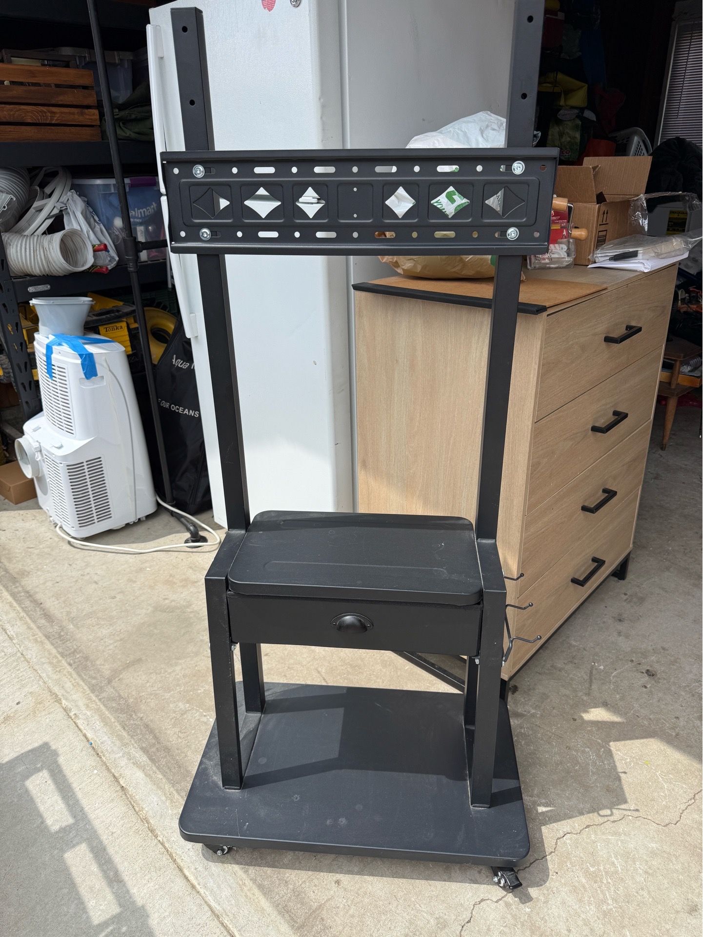 TV Stand with Wheels Movable TV stand