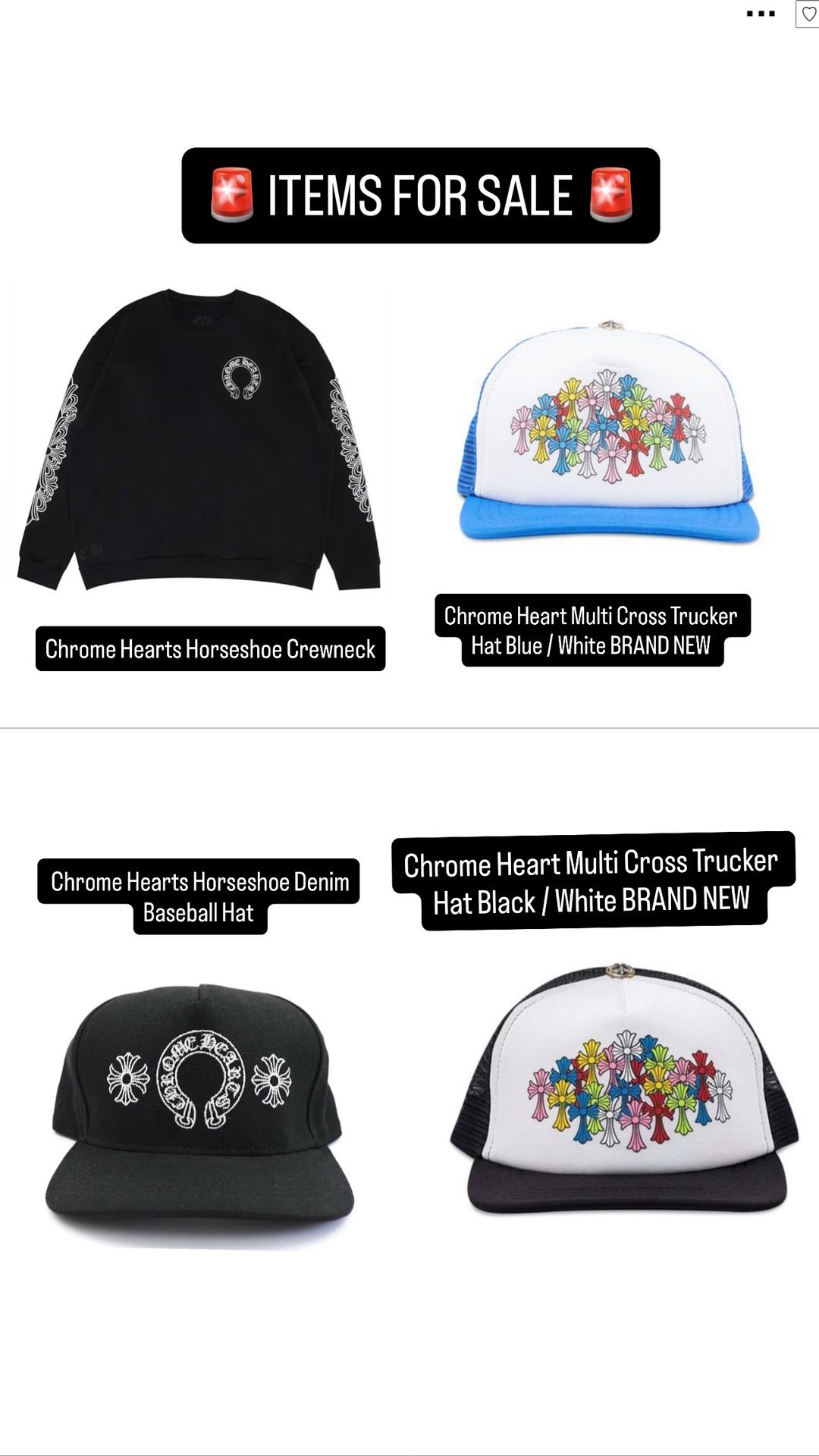 Chrome Heart Truckers & Sweatshirt