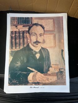 Reproduction print of 1891 Jose Marti Painting