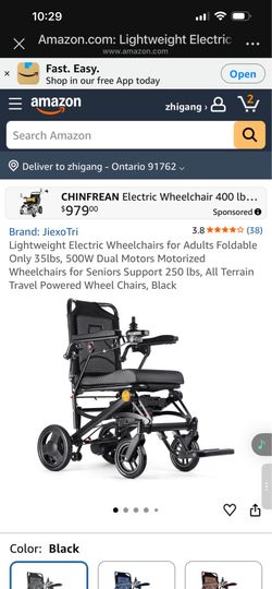 🇺🇸 JiexoTri Electric Wheelchair  Brand  JiexoTri  Product Highlights  * ✅ Lightweight Foldable Electric Wheelchair * ⚡ 500W Dual Motors (250W ×2) * 