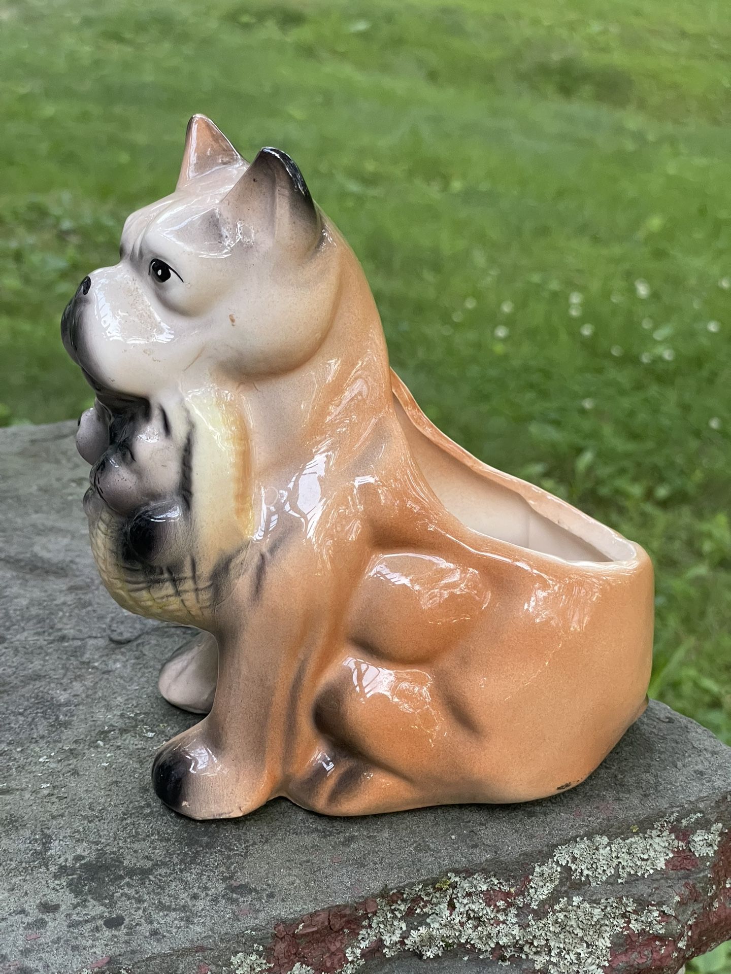 Garden plant holder. Vintage ceramic 1940s. Great condition.