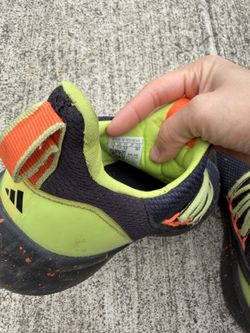 Adidas Kids Sneakers Size 1 US - Navy Blue/Neon Green, Slip-On