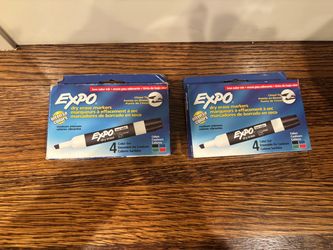 Expo Dry Erase Markers Chisel Tip 4-Color Set (2 Packs)