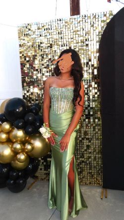 Custom Sage Prom Dress