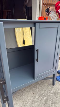 Dark blue - wooden storage