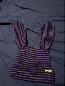 Purple Alab beanie with ears