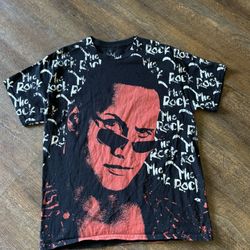 WWF WWE The Rock Wrestling All Over Print Shirt
