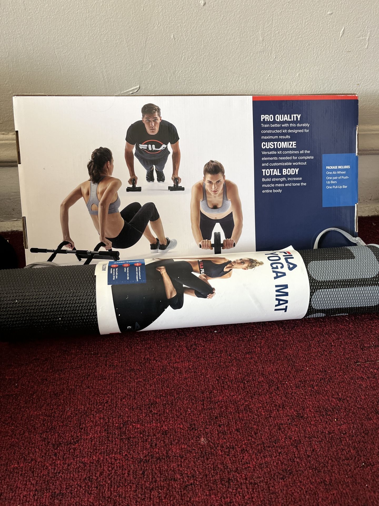 Yoga Mat & Fila Home Gym Kit